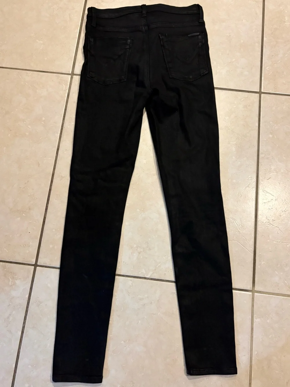 Hudson Jeans Black Lace-Up Skinny Jeans size 27